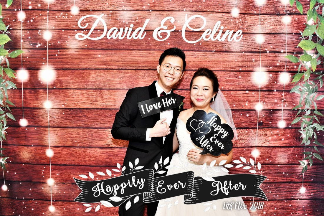 wedding photobooth singapore with customisable backdrop design